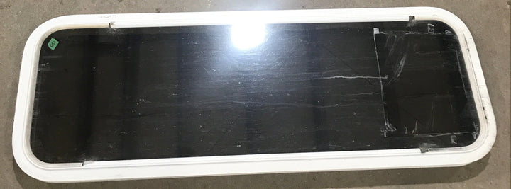 Used White Radius Non Opening Window : 45 1/2" W x 15 1/2" H x 1 7/8" D