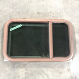 Used Brown Radius Double Pane-Storm Window : 28 3/4