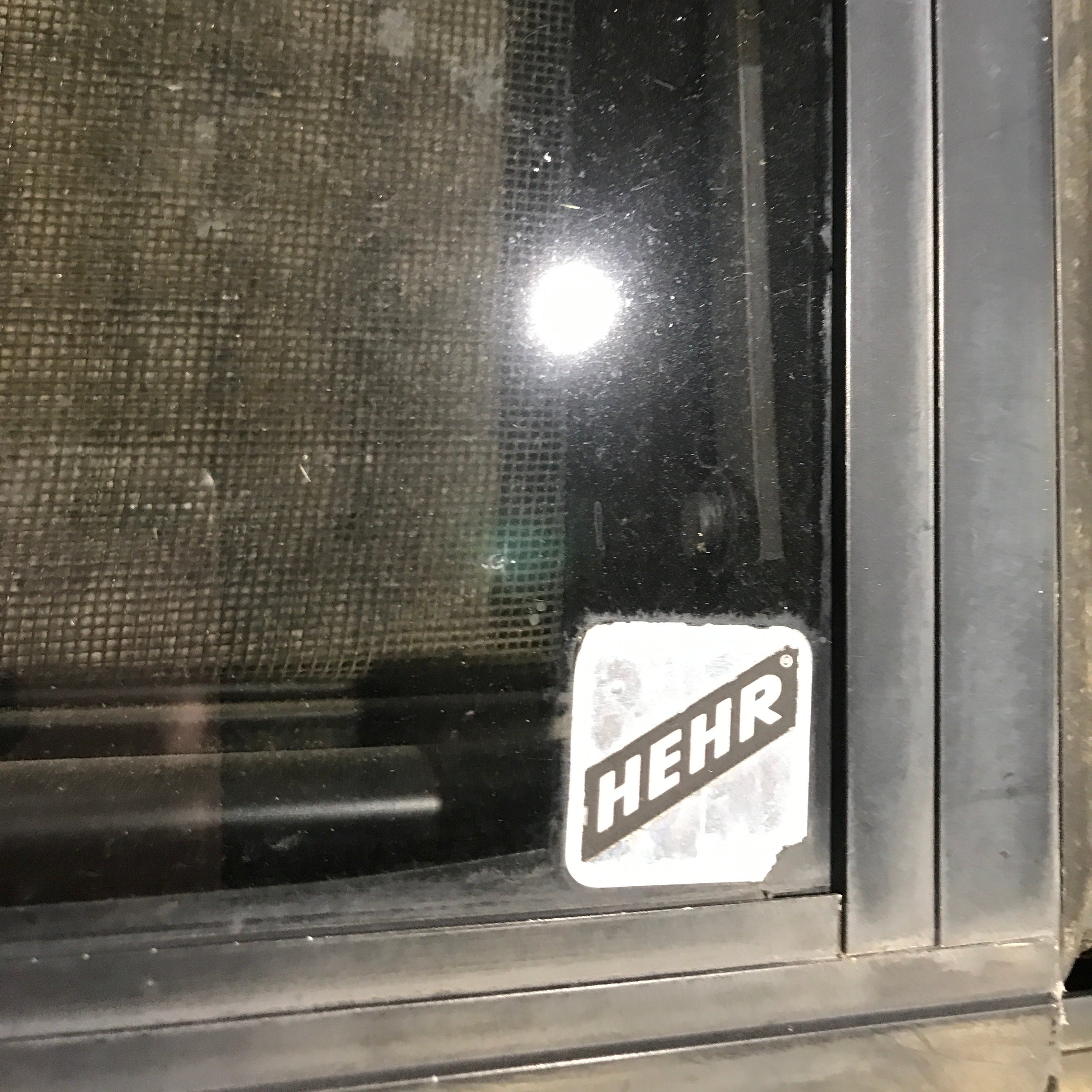 Used Black Radius Opening Window : 59.75" x 21.75" x 2" - Young Farts RV Parts