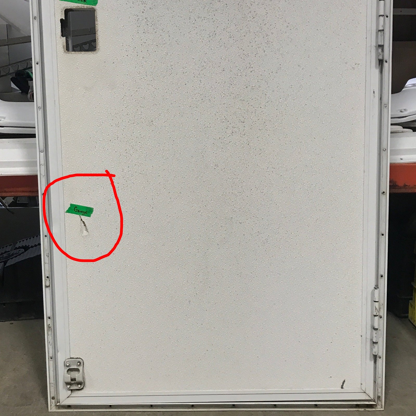 Used RV Radius Corner Entry Door 29 1/2