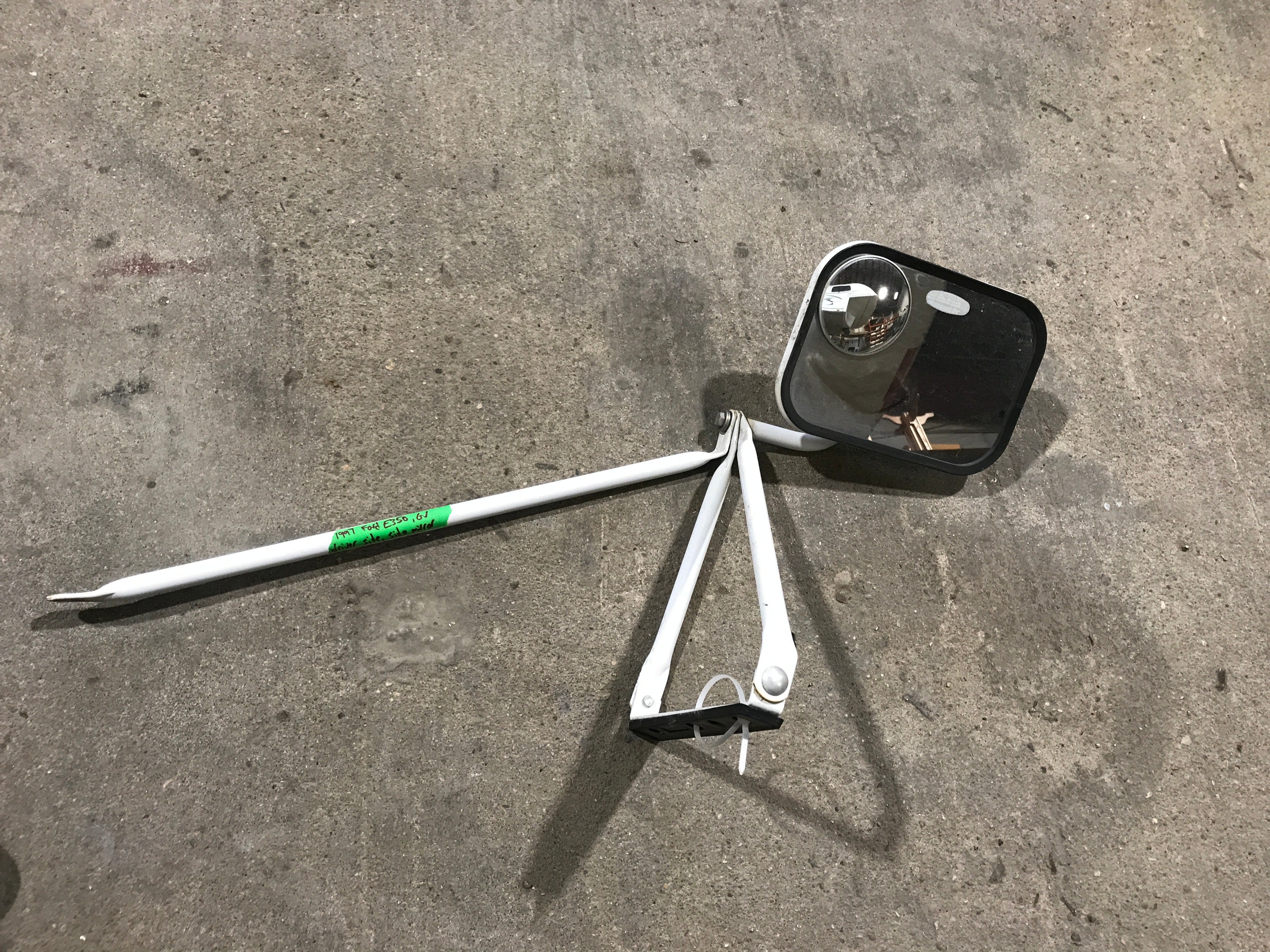 Used Old Style Motorhome Side View Mirror- Drivers Side