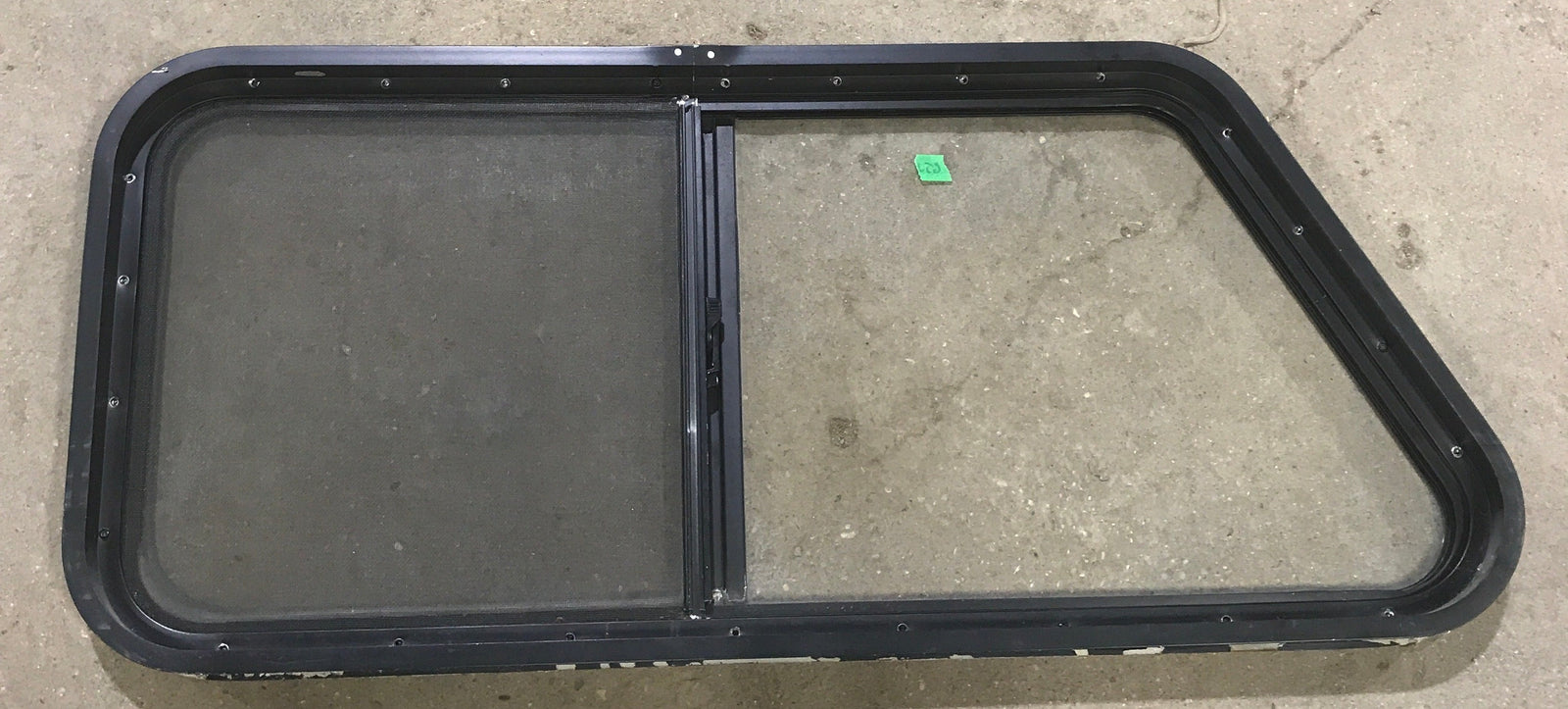 Used Slanted Black Radius Opening Window : 41 3/4