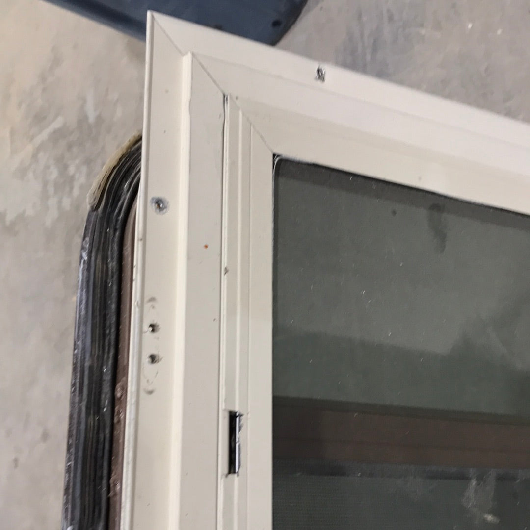 Used Brown Radius Dual Pane-Storm Window : 29 1/4