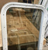 Used White Radius Non Opening Window : 45 1/2" W x 15 1/2" H x 2" D - Young Farts RV Parts