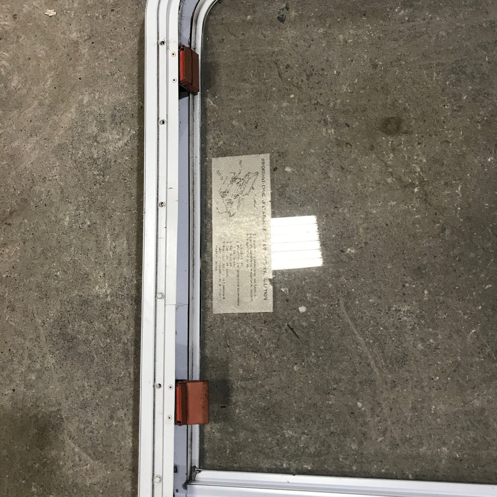 Used White Radius Emergency Opening Window : 35 1/2