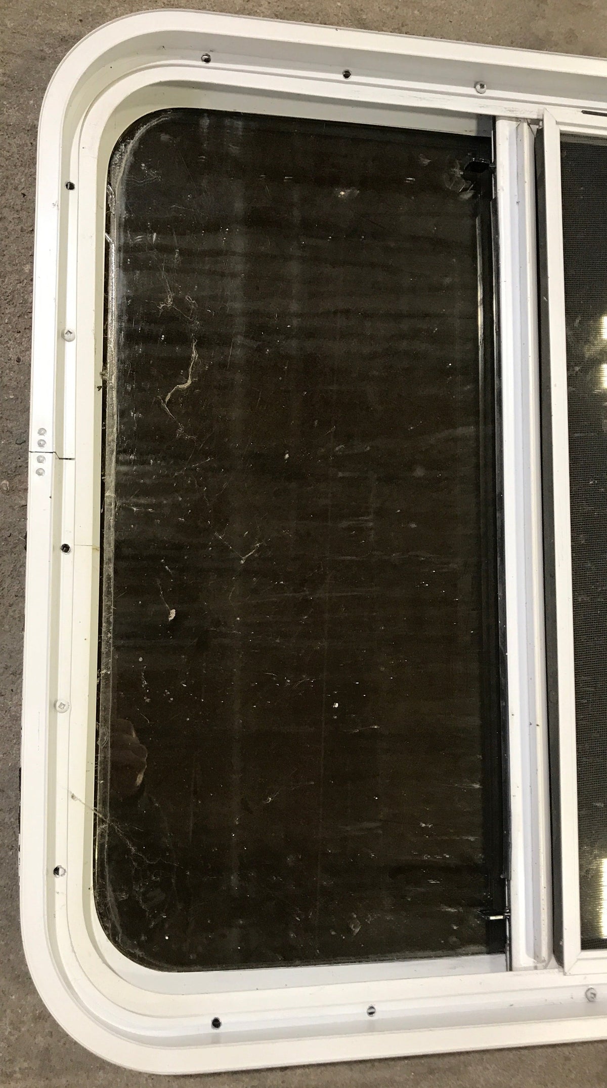 Used White Radius Opening Window : 25 1/2