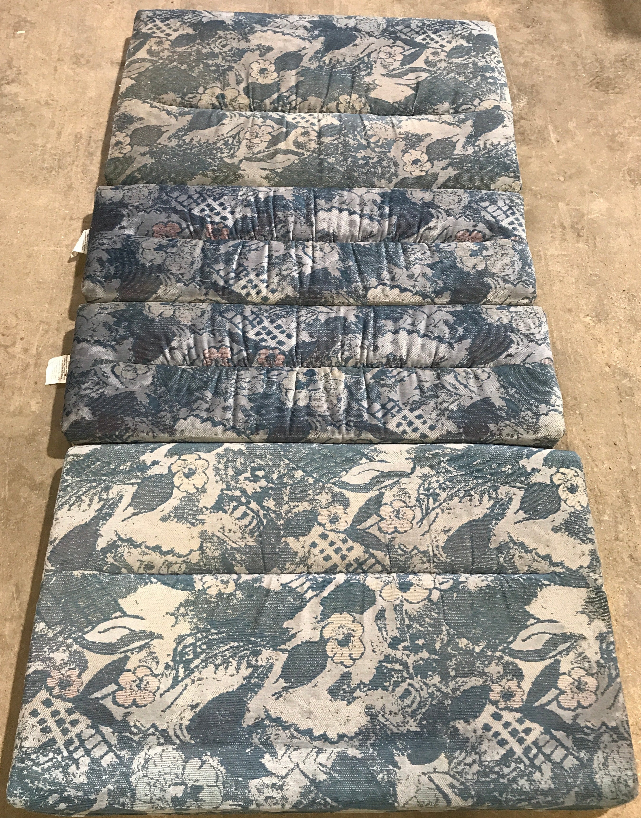Used Dinette Cushion Set- 4 piece - 2 @ 38" x 24" x 4" D, 2 @ 38" x 13" x 4" D