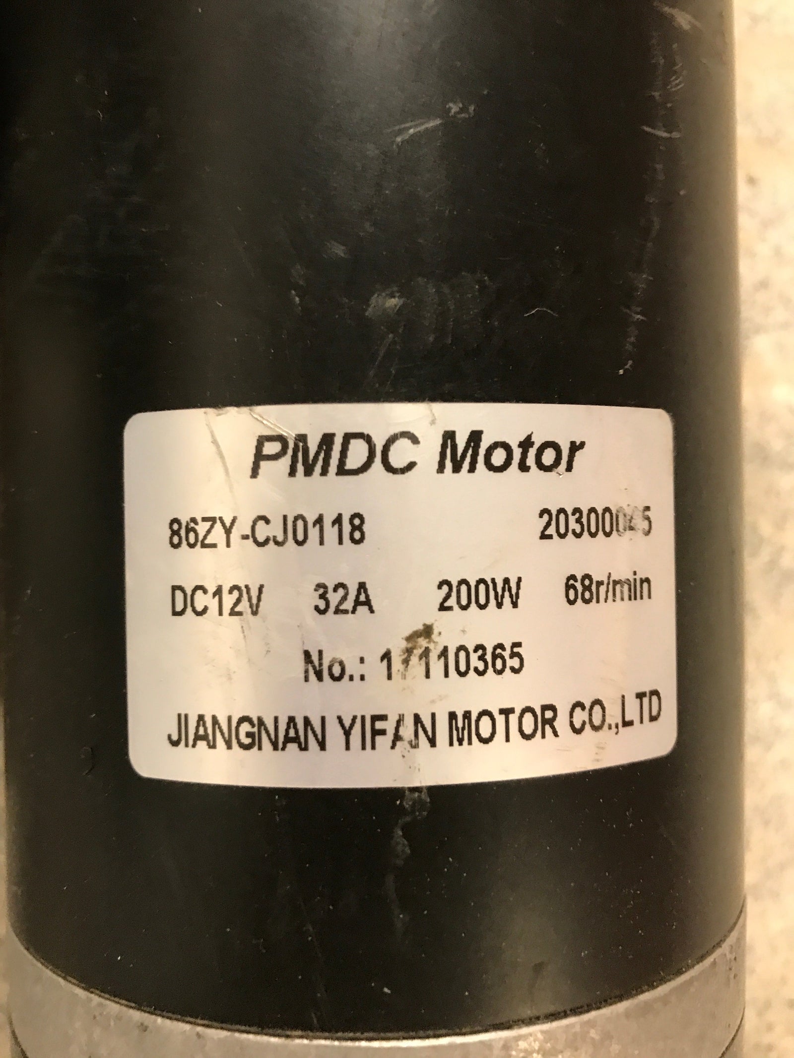 Used BAL Tongue Jack Motor 20300045