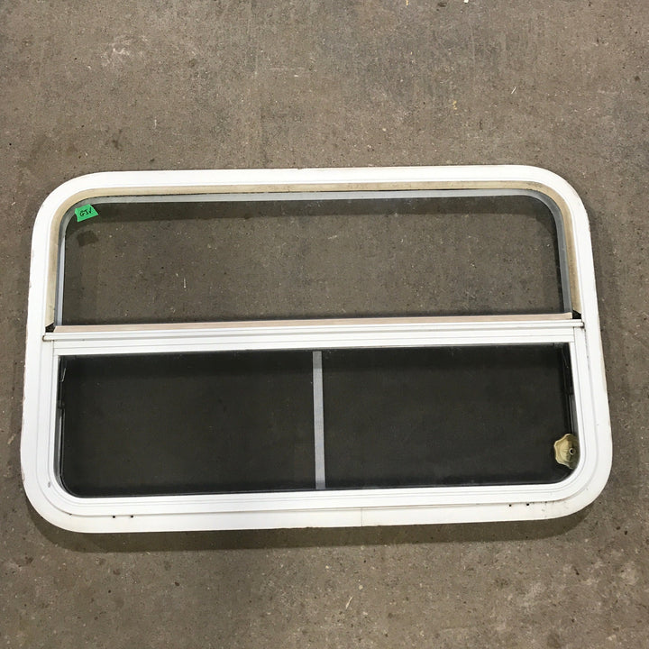 Used White Radius Opening Window : 35 1/2" W x 21 1/2" H x 1 1/2" D