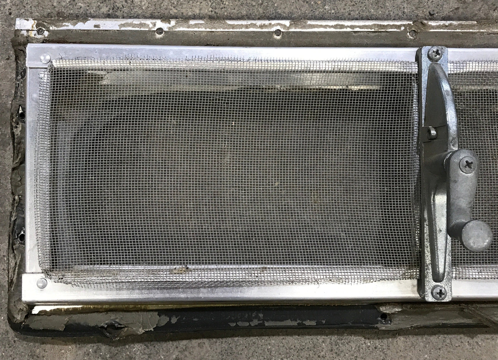 Used Silver Square Opening Window: 17 3/4