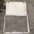Used Square Corner Propane cargo door  28 3/4" W x 22 1/4" H x 3/4"D - Young Farts RV Parts
