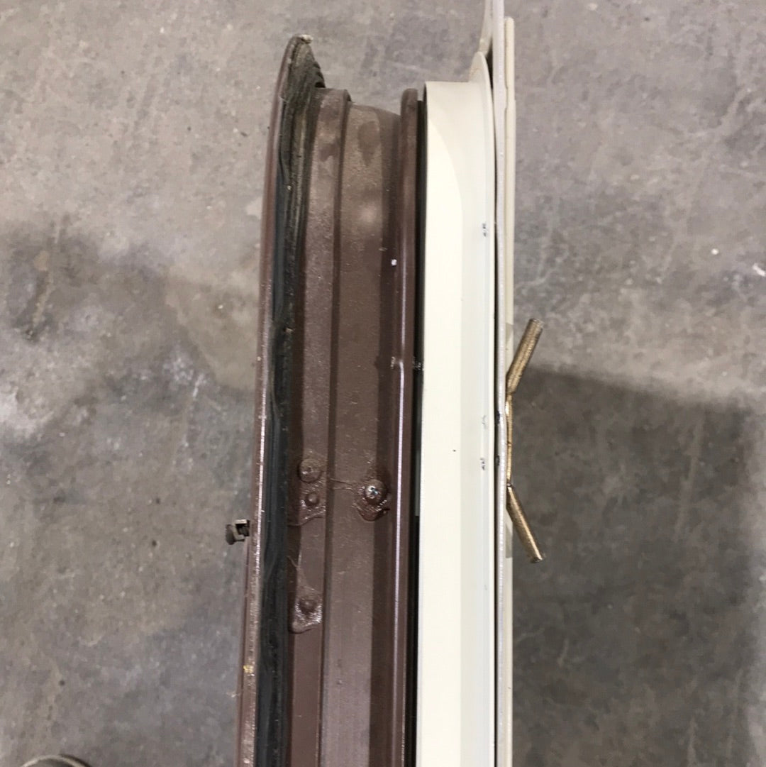 USED Brown Radius Dual Pane-Storm Window : 24 1/4