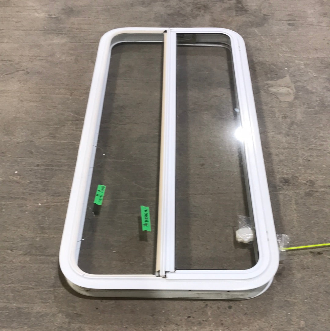 Used White Radius Opening Window : 47 1/4" W x 21 1/4" H x 2" D