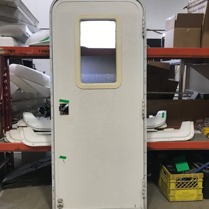 Used RV Radius Corner Entry Door 29 1/2" W x 71 1/4" H