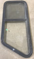 Used Slanted Black Radius Opening Window : 41 3/4" W x 17 1/2" H x 1 7/8" D - Young Farts RV Parts