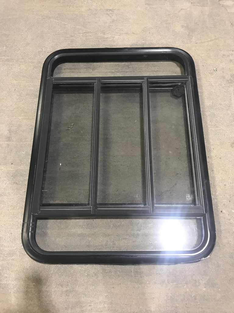 Used Black Radius Opening Window : 35 1/2" W X 25 3/4" H X 2" D