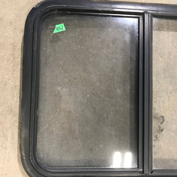Used Black Radius Opening Window : 29.5" X 21.5" X 2" - Young Farts RV Parts