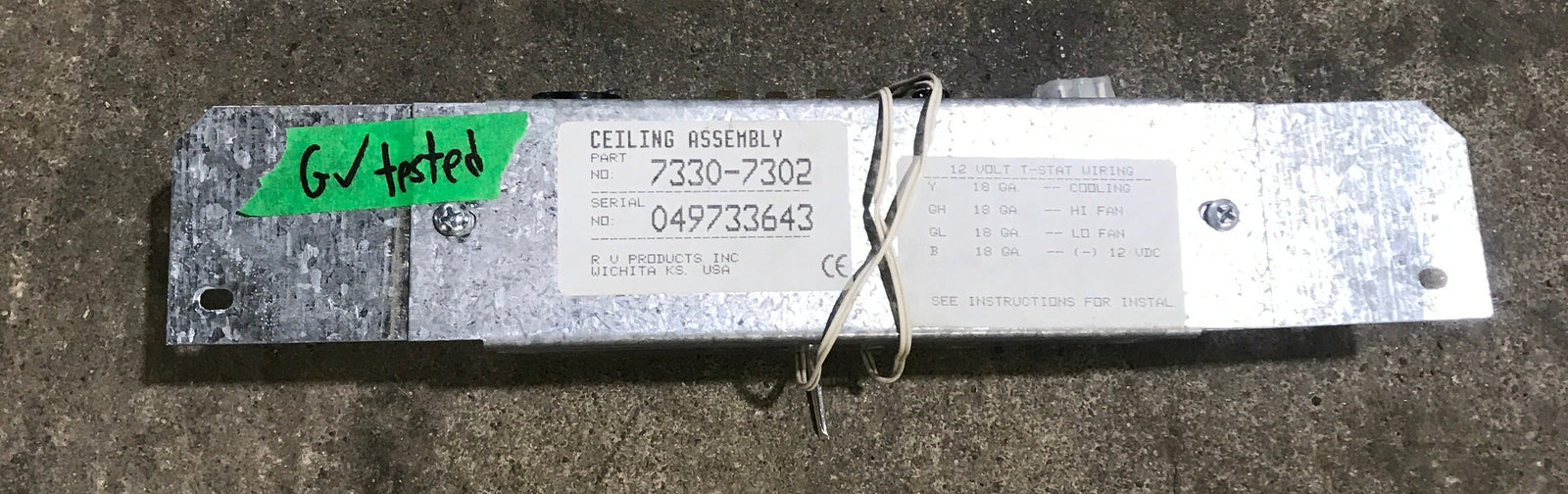 Used Coleman RV A/C Control Board 7330-7302