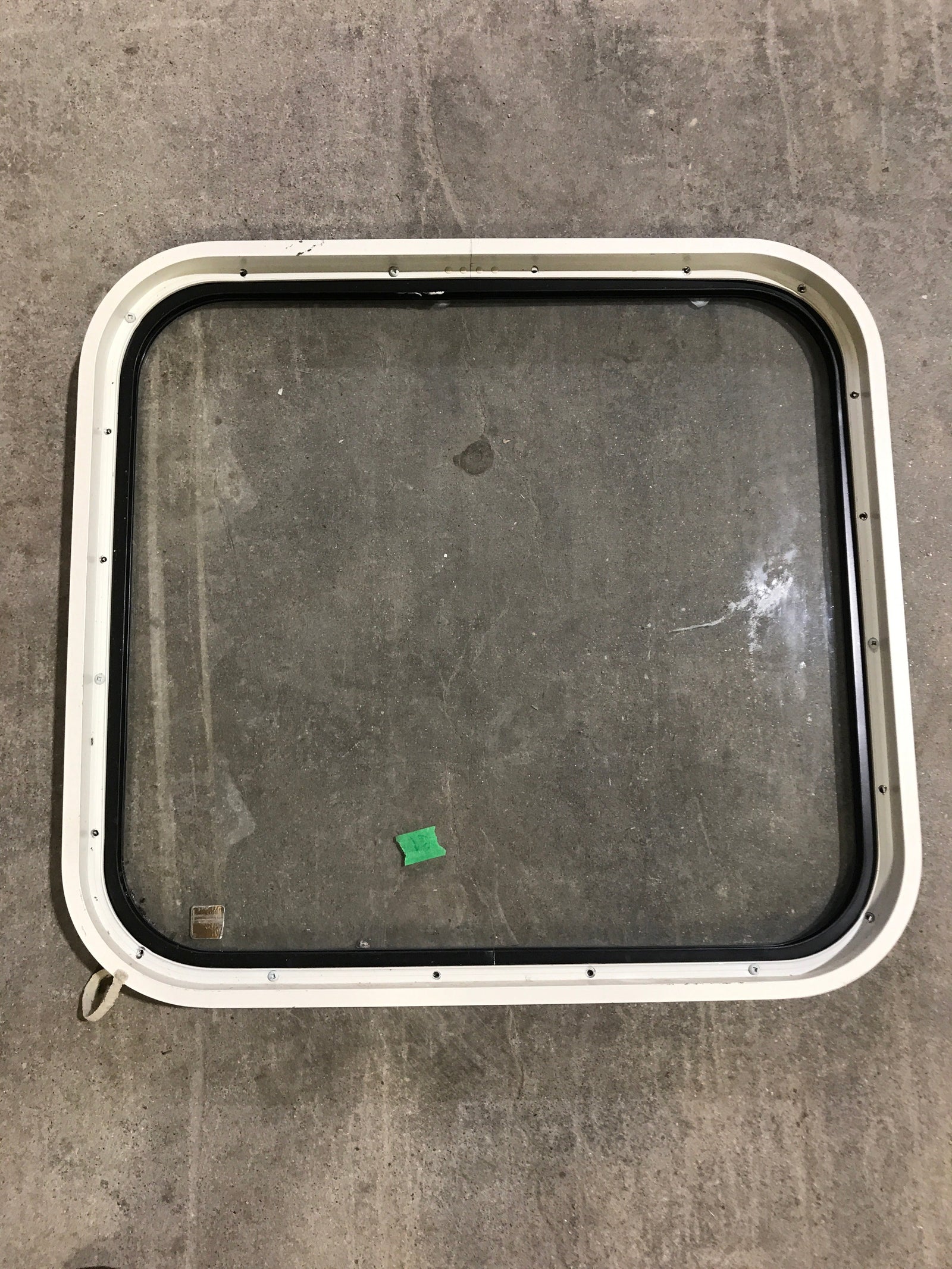 Used Black Radius Non Opening Window : 23 1/2