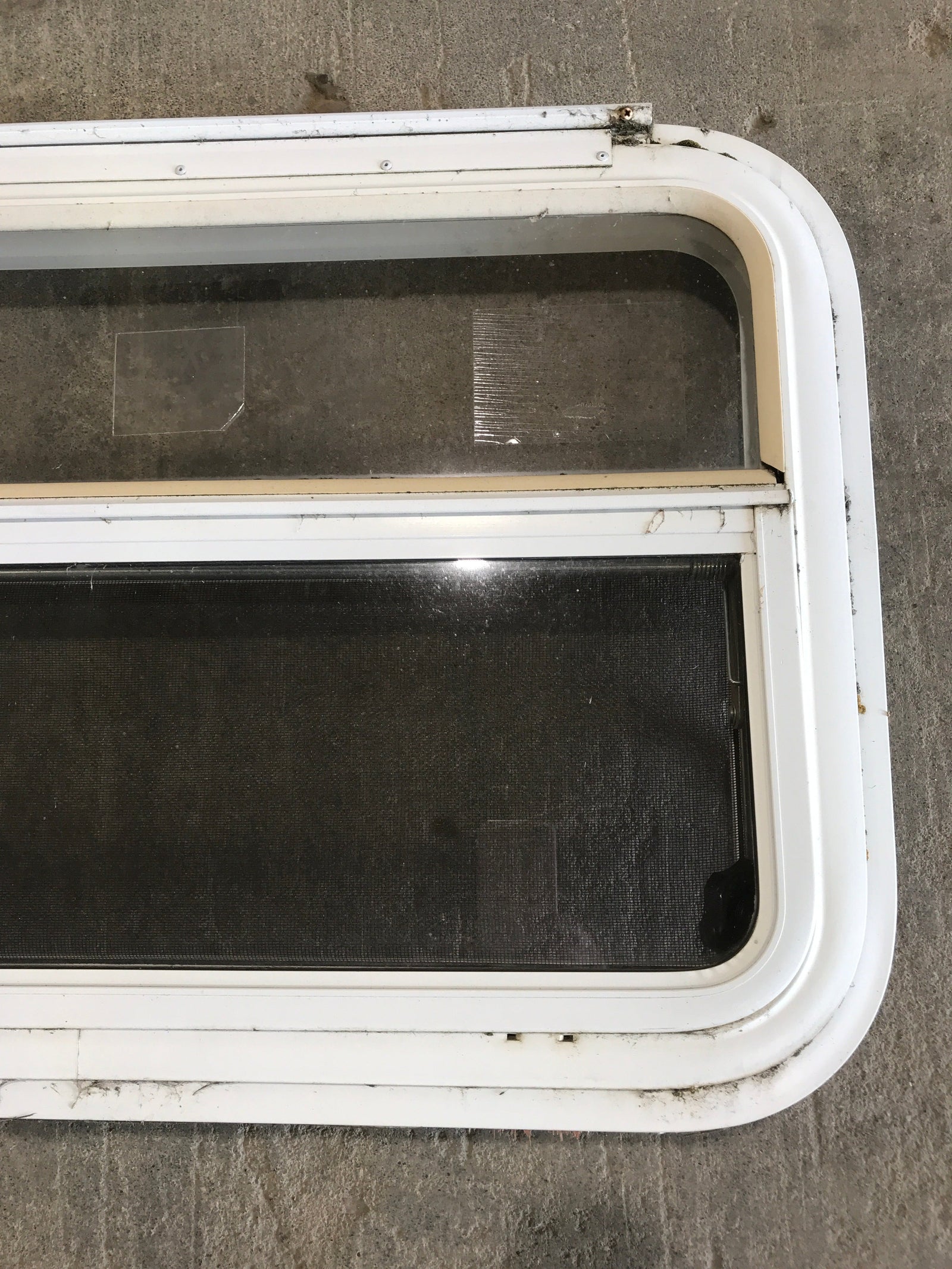 Used White Radius Emergency Opening Window : 29 1/4