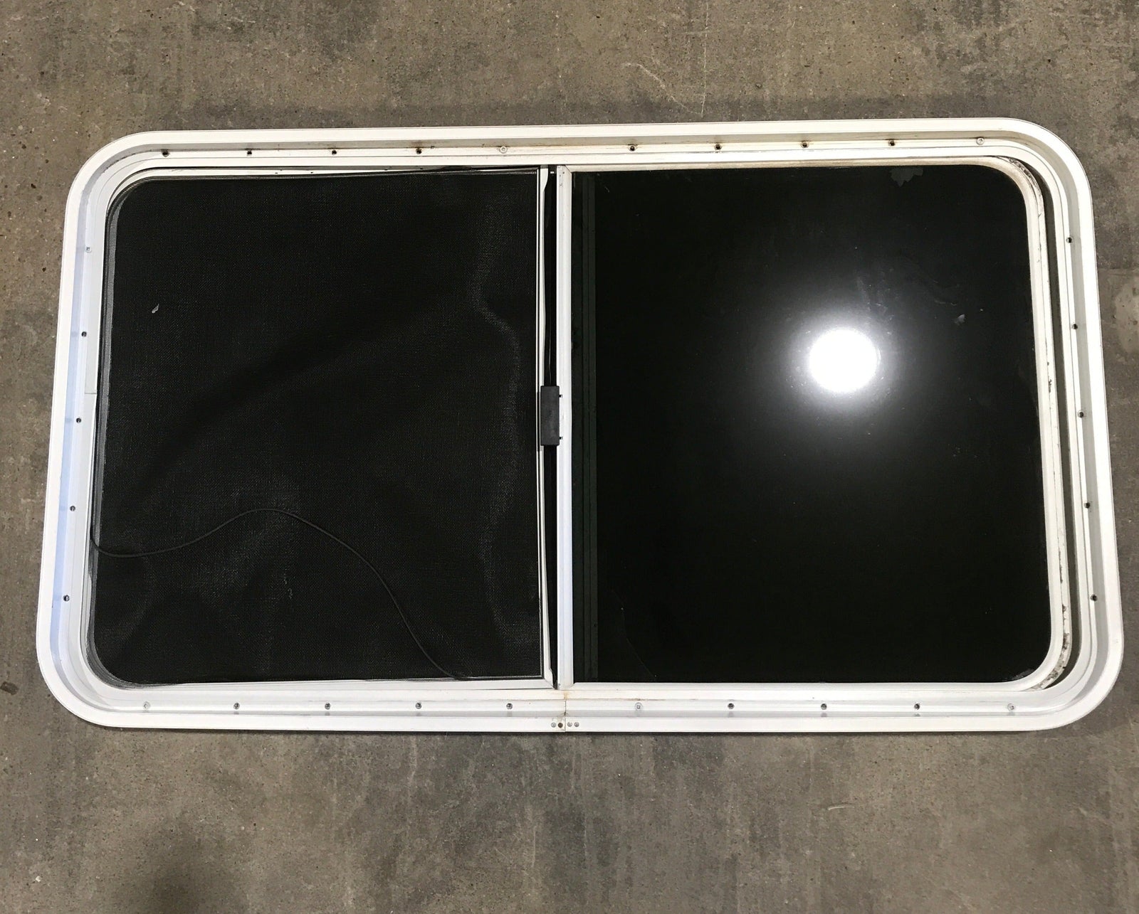 Used White Radius Opening Window : 45 1/4