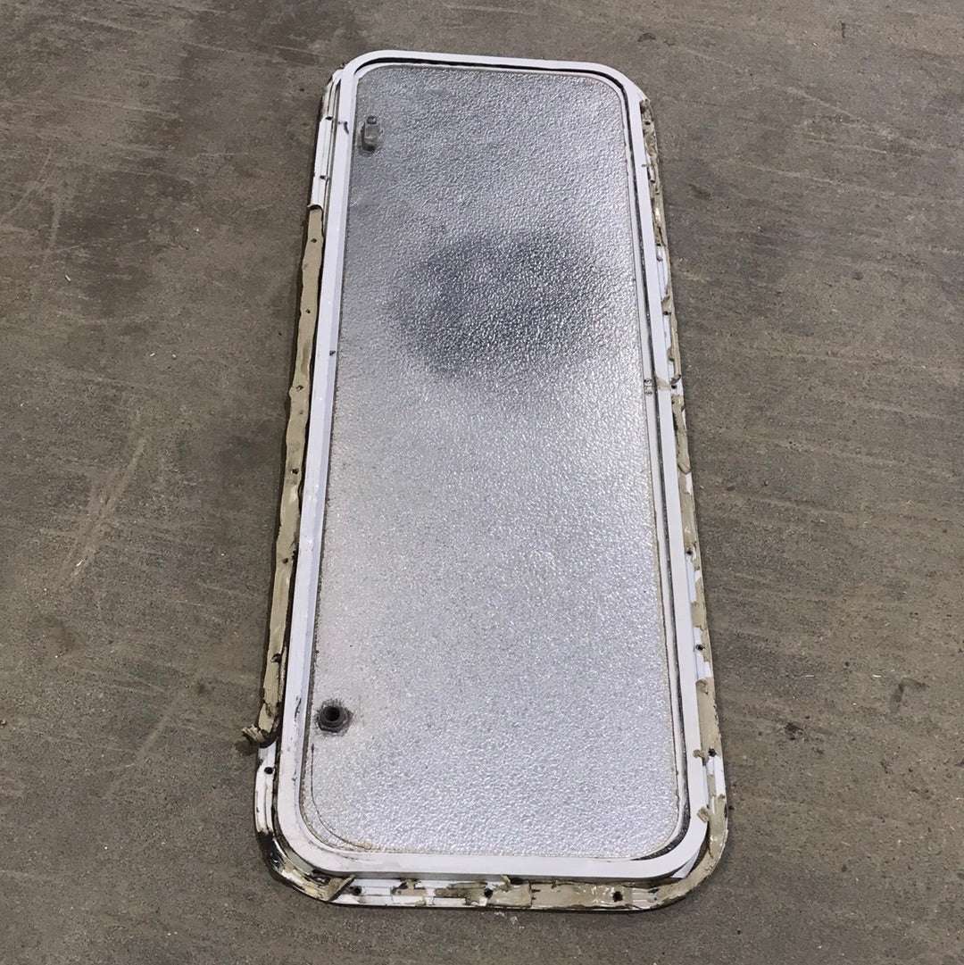 Used Radius Cornered Cargo Door 40" W x 13 3/4" H X 5/8" D - Young Farts RV Parts