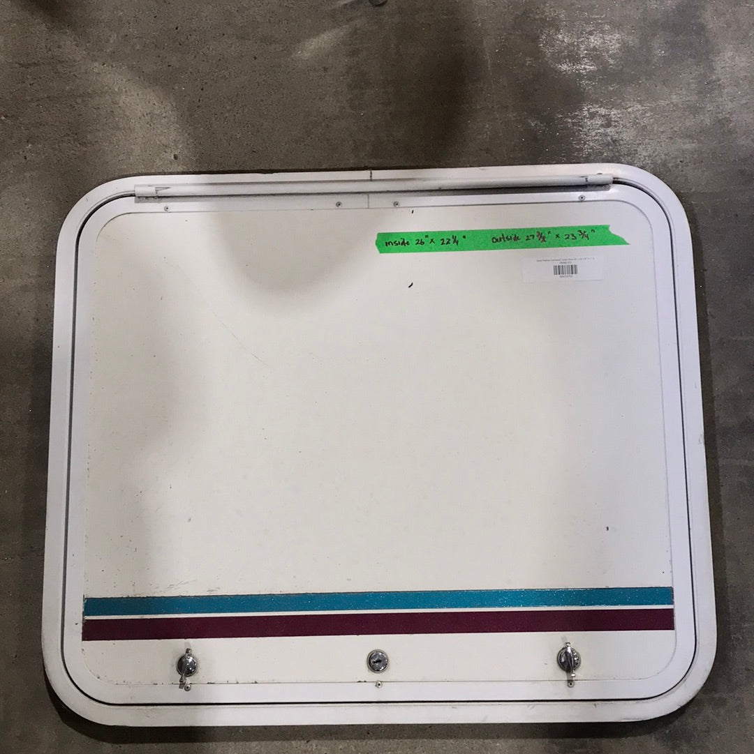 Used Radius Cornered Cargo Door 26" x 22 1/4" X 1" D - Young Farts RV Parts