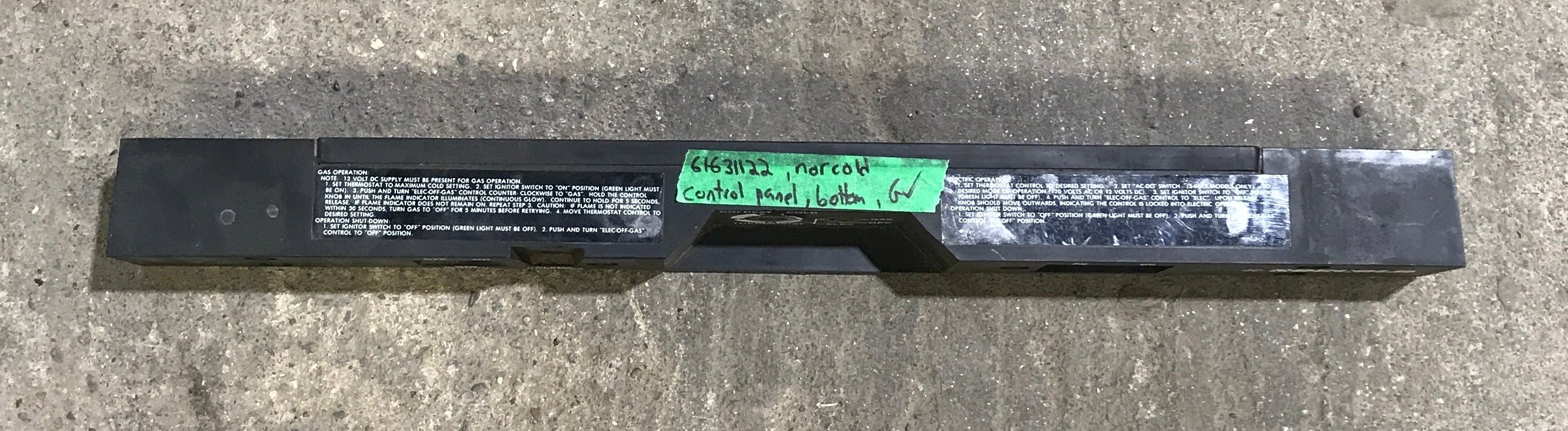 Used Norcold Fridge Control Bottom Panel - 61631122