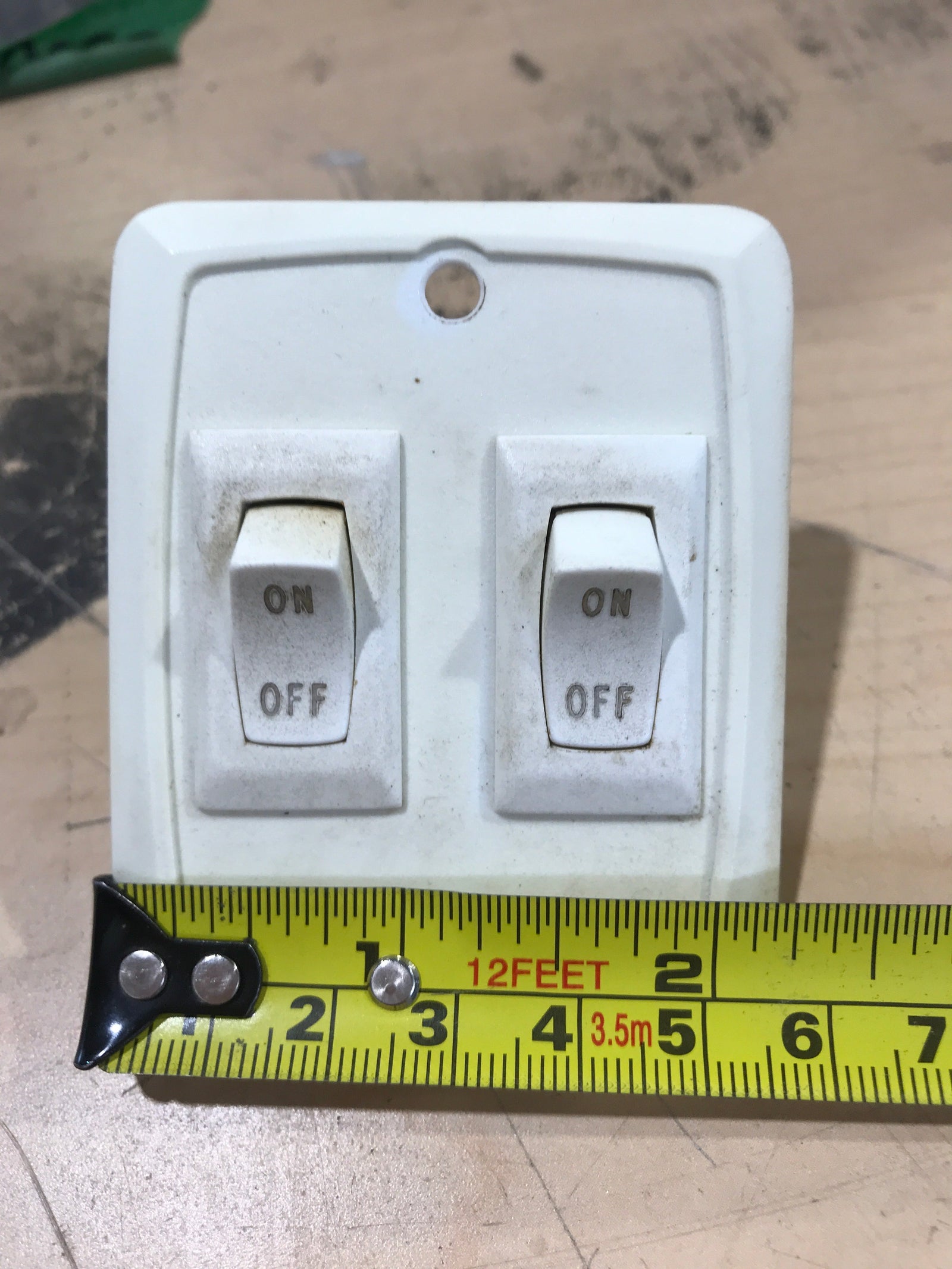 Used 12v RV Double Light Switch