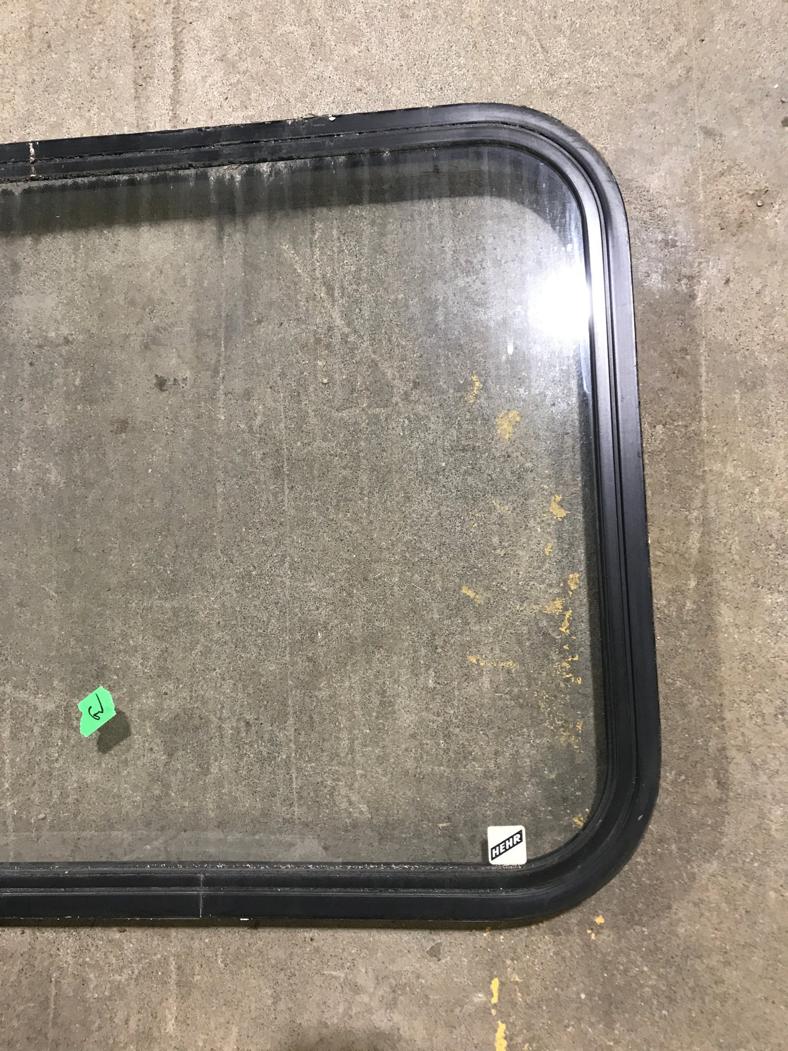 Used Black Radius Non Opening Window : 23 1/2