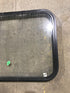 Used Black Radius Non Opening Window : 23 1/2" W x 22" H x 1 7/8"