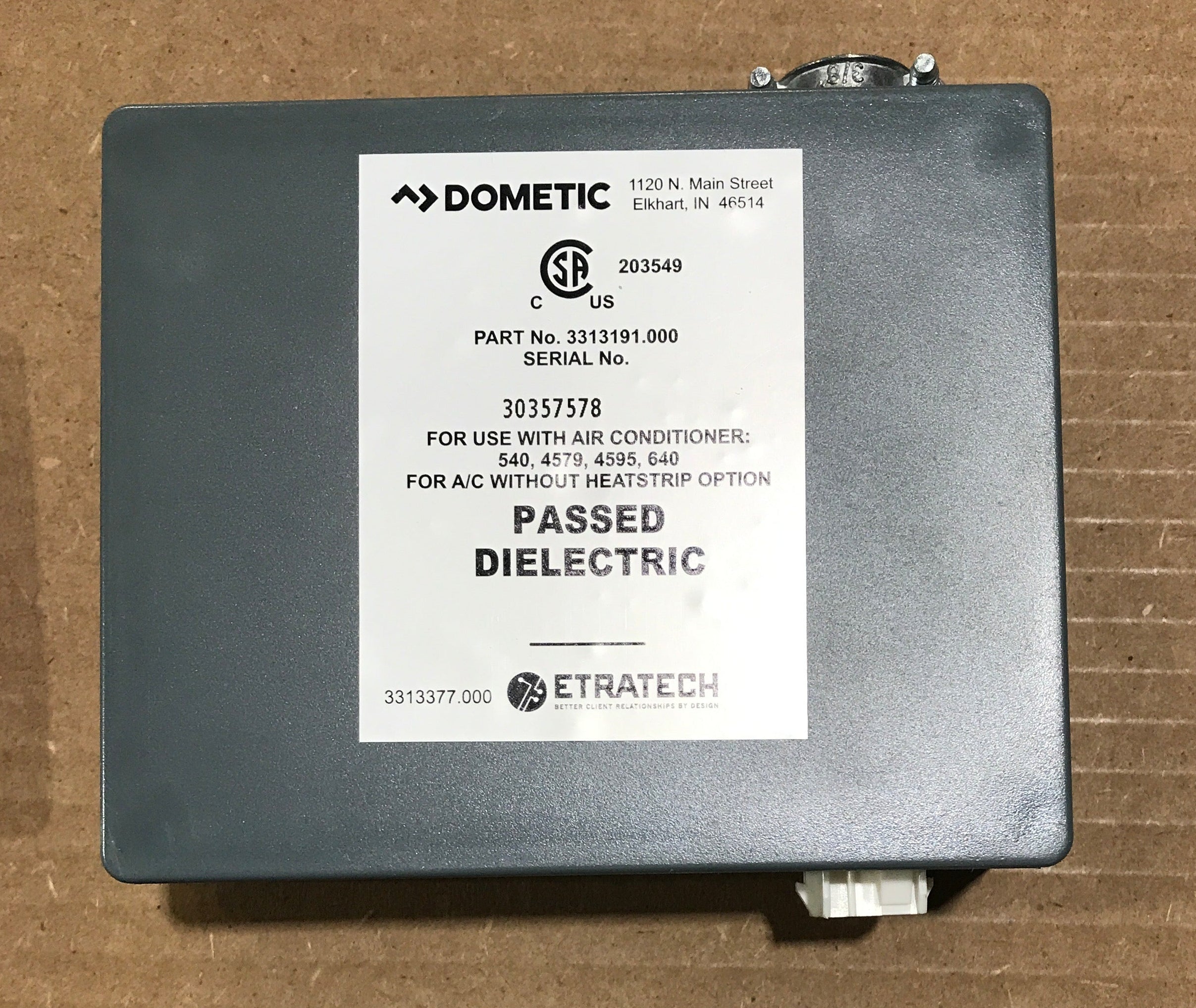 Used Dometic Wall Thermostat w/ Control Board, Single Zone, Black - 3316230.714