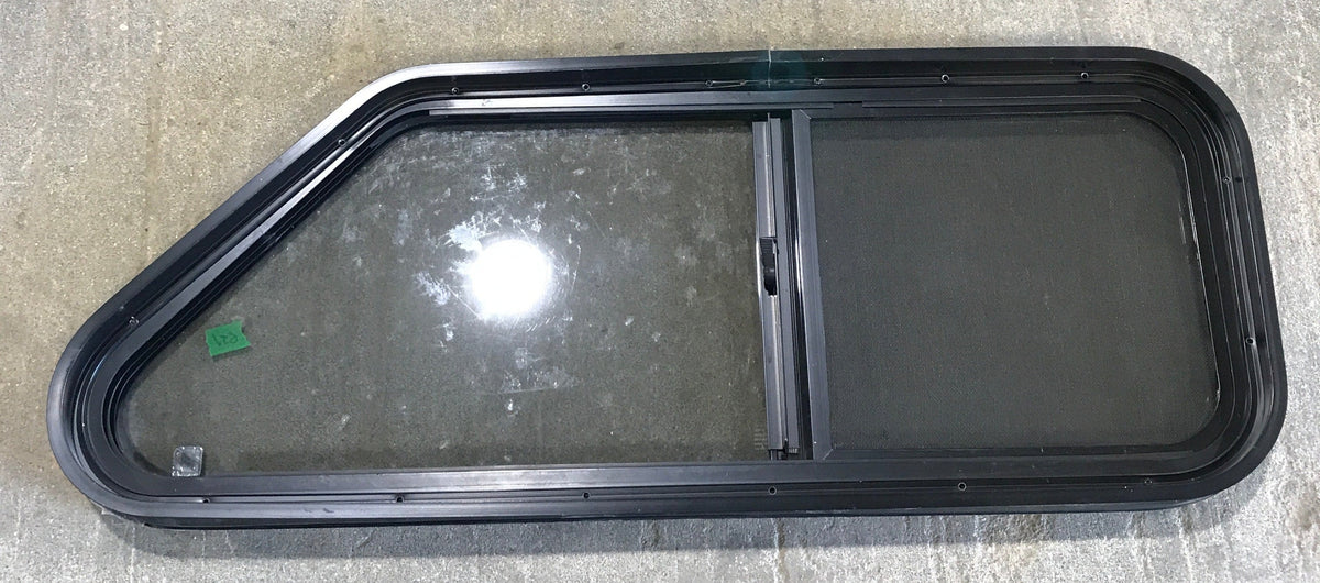 Used Slanted Black Radius Opening Window : 36 3/4