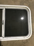 Used Slanted White Radius Opening Window : 37" W x 18 3/4" H x 1 7/8" D