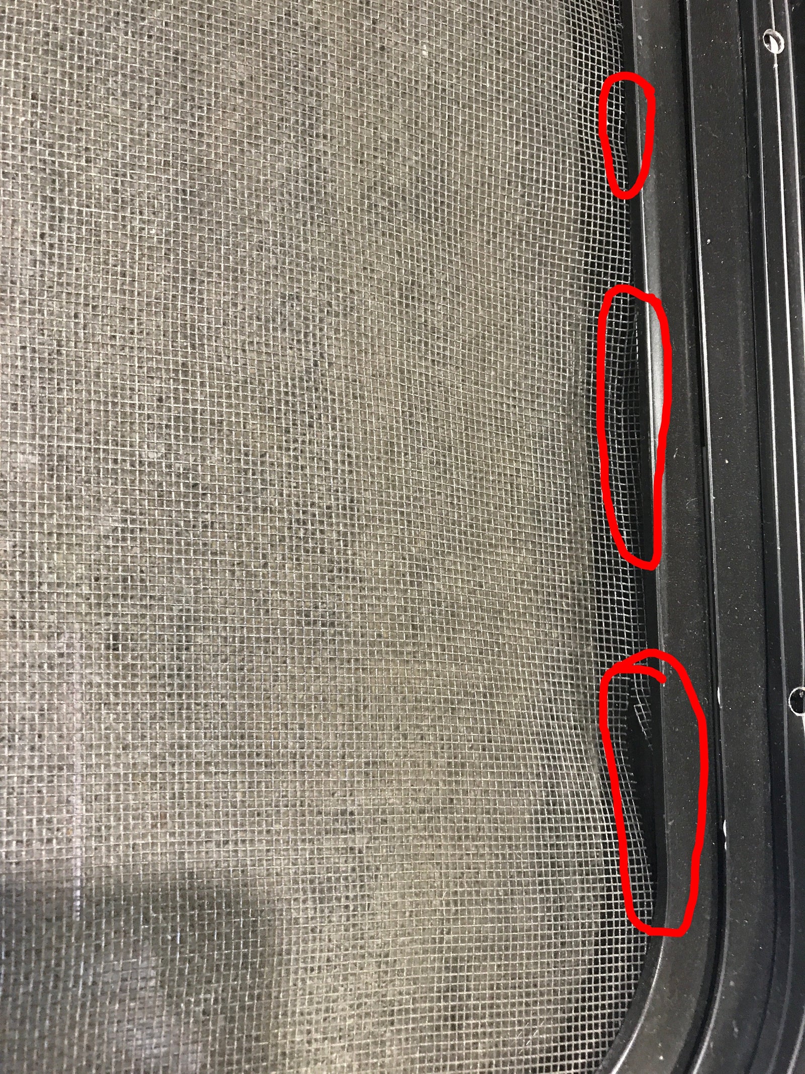 Used Slanted Black Radius Opening Window : 36 3/4