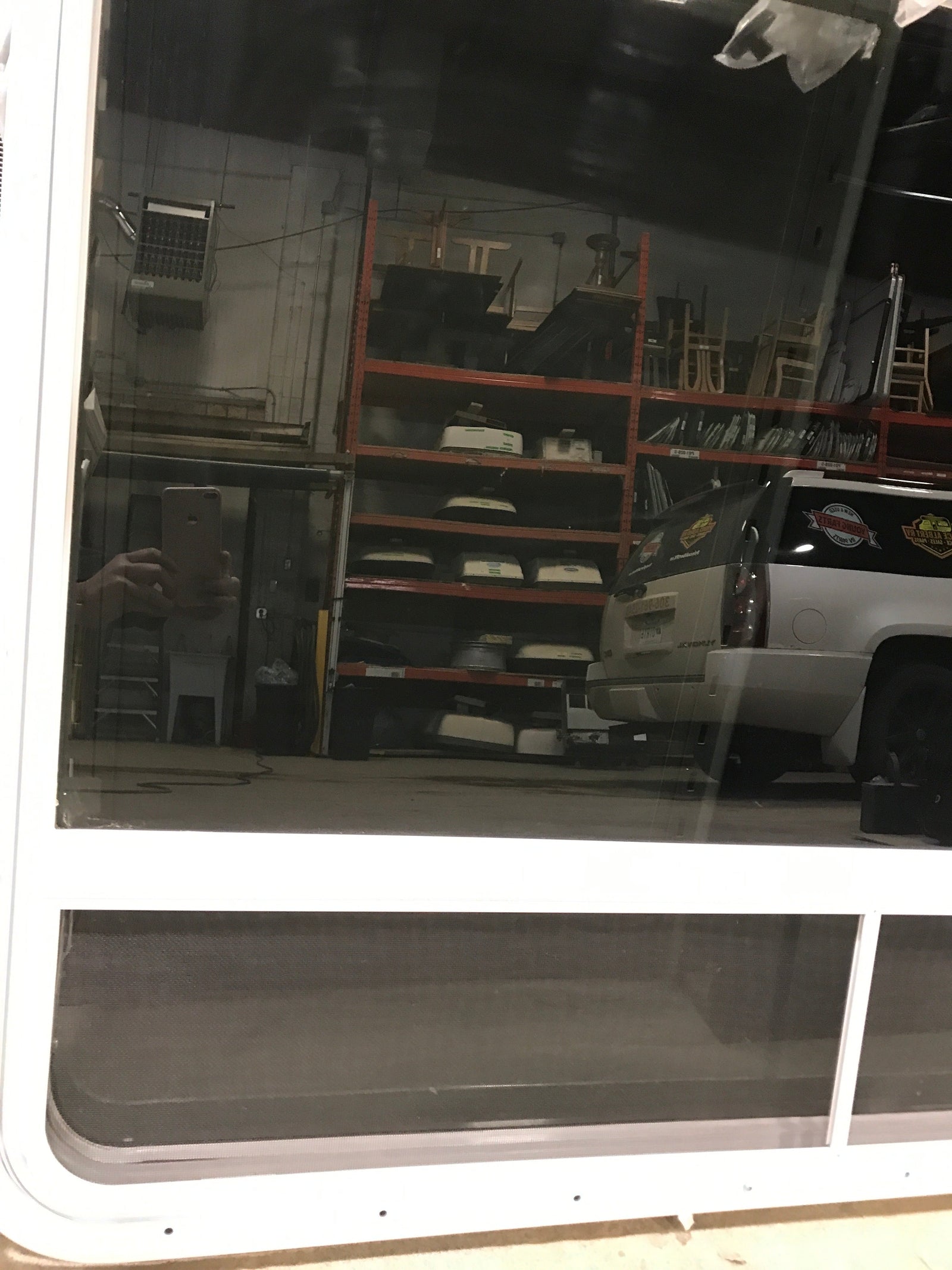 Used White Radius Opening Window : 47 1/2