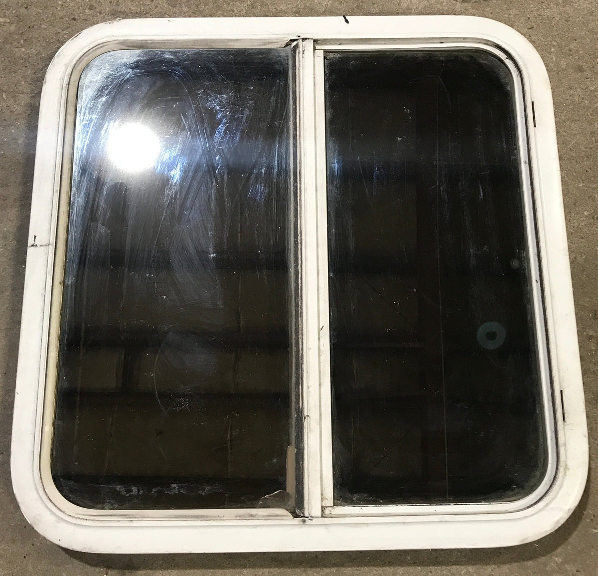 Used White Radius Opening Window : 25 1/2