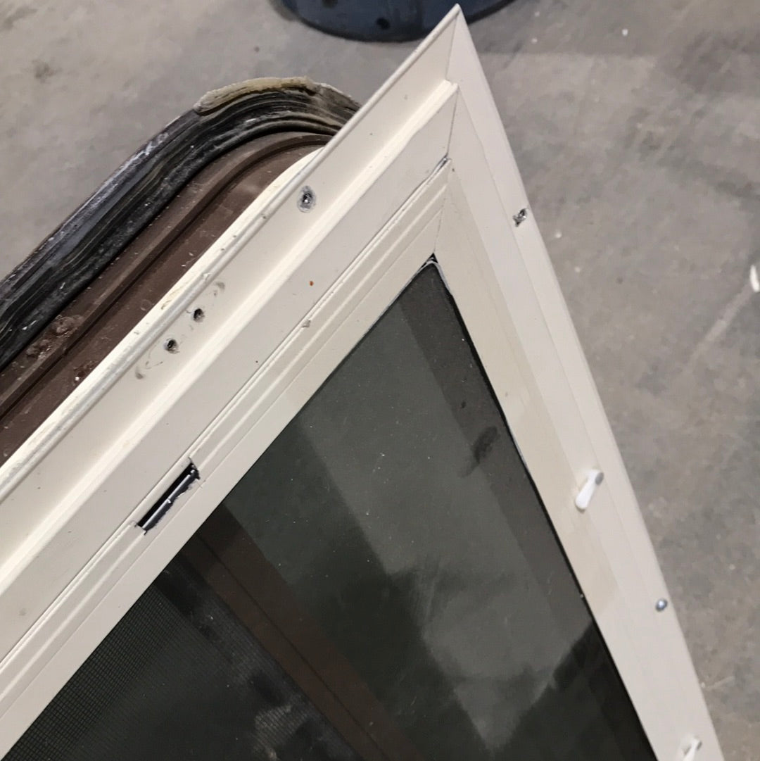 Used Brown Radius Dual Pane-Storm Window : 29 1/4