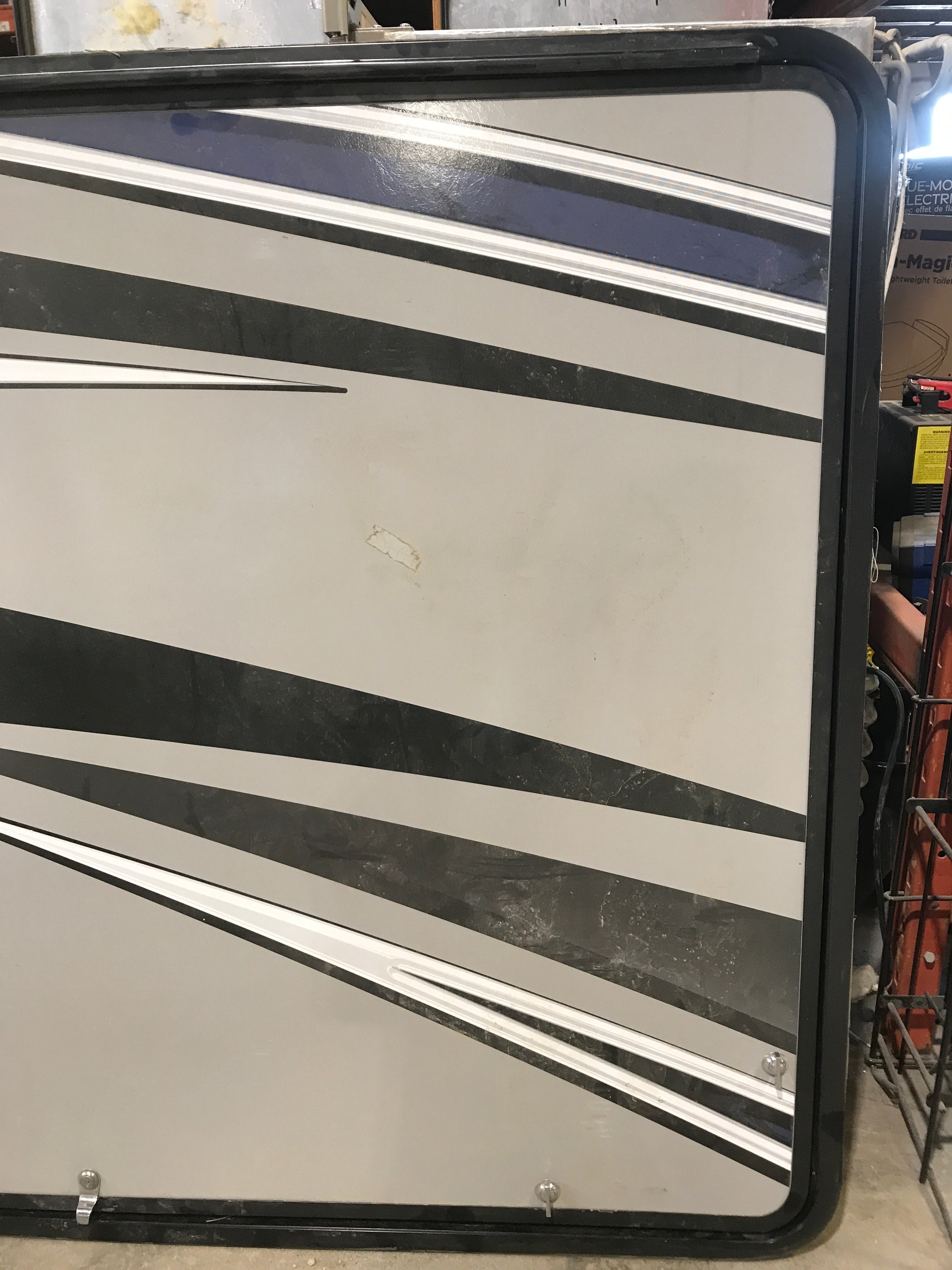 Used Radius Cornered Outdoor Kitchen Compartment Door 43 3/4" W x 47 3/4" H x 1 3/4" D
