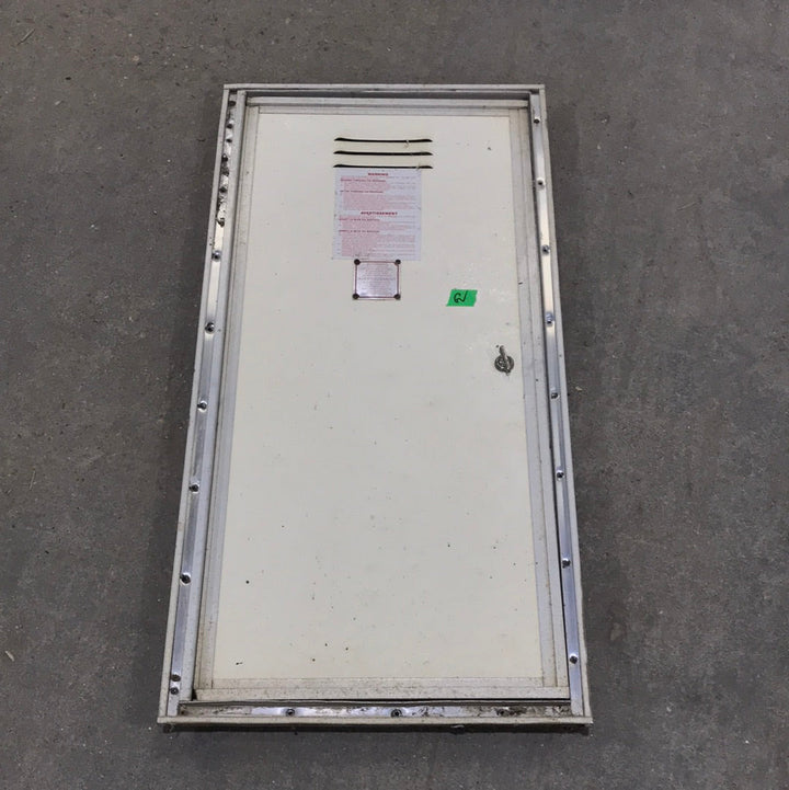 Used Square Corner Propane door  30 1/4" W x 14 1/2" H x 3/4" D