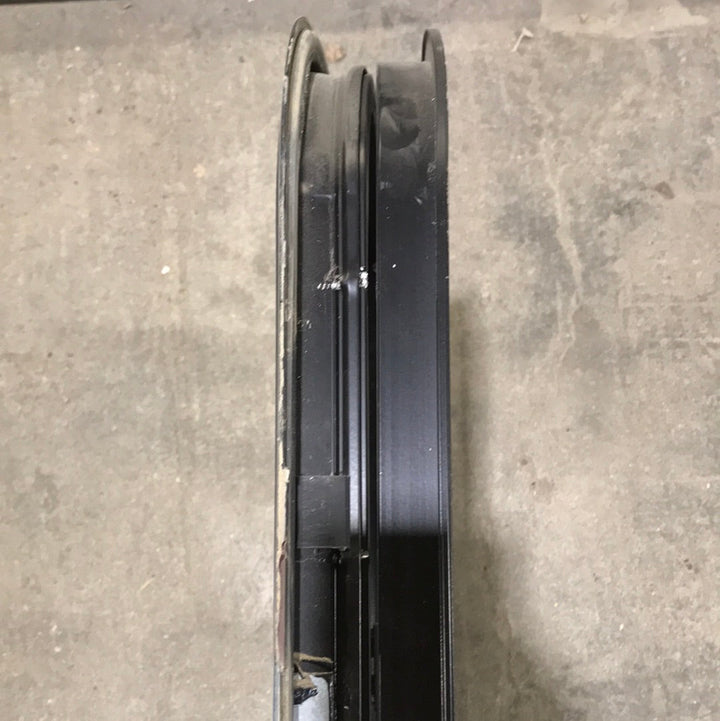 USED Black Radius Opening Window : 23 1/2" W X 21 1/2" H X 2" D - Young Farts RV Parts