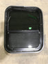 Used Black Radius Opening Window : 21 1/2" W X 17 1/2" H X 1 3/4" D