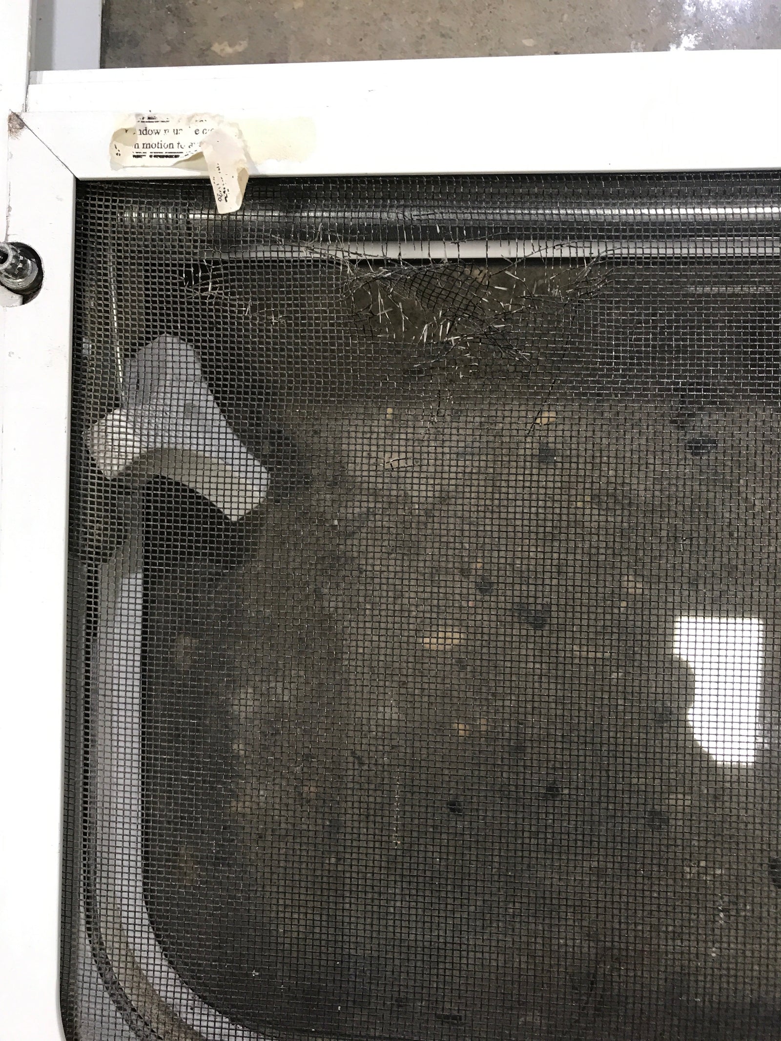 Used White Radius Emergency Opening Window : 47 1/2