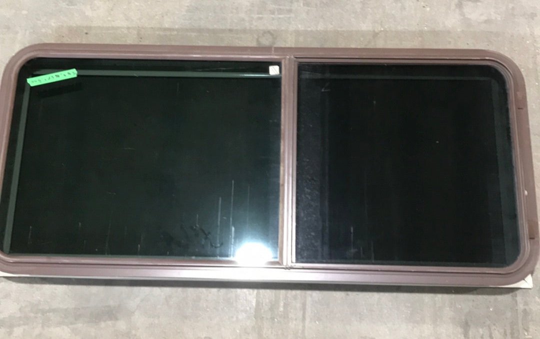 Used Brown Radius Dual Pane-Storm Window : 54 1/2" W x 23 3/8" H x 3/4" D