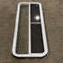 Used White Radius Opening Window : 47 3/4" W x 17 3/4" H x 2" D