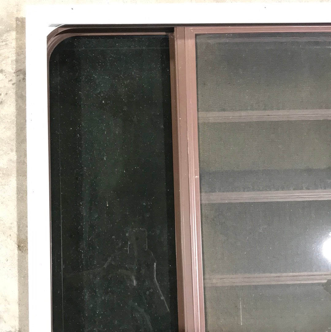 Used Brown Radius Dual Pane-Storm Window : 53 3/8