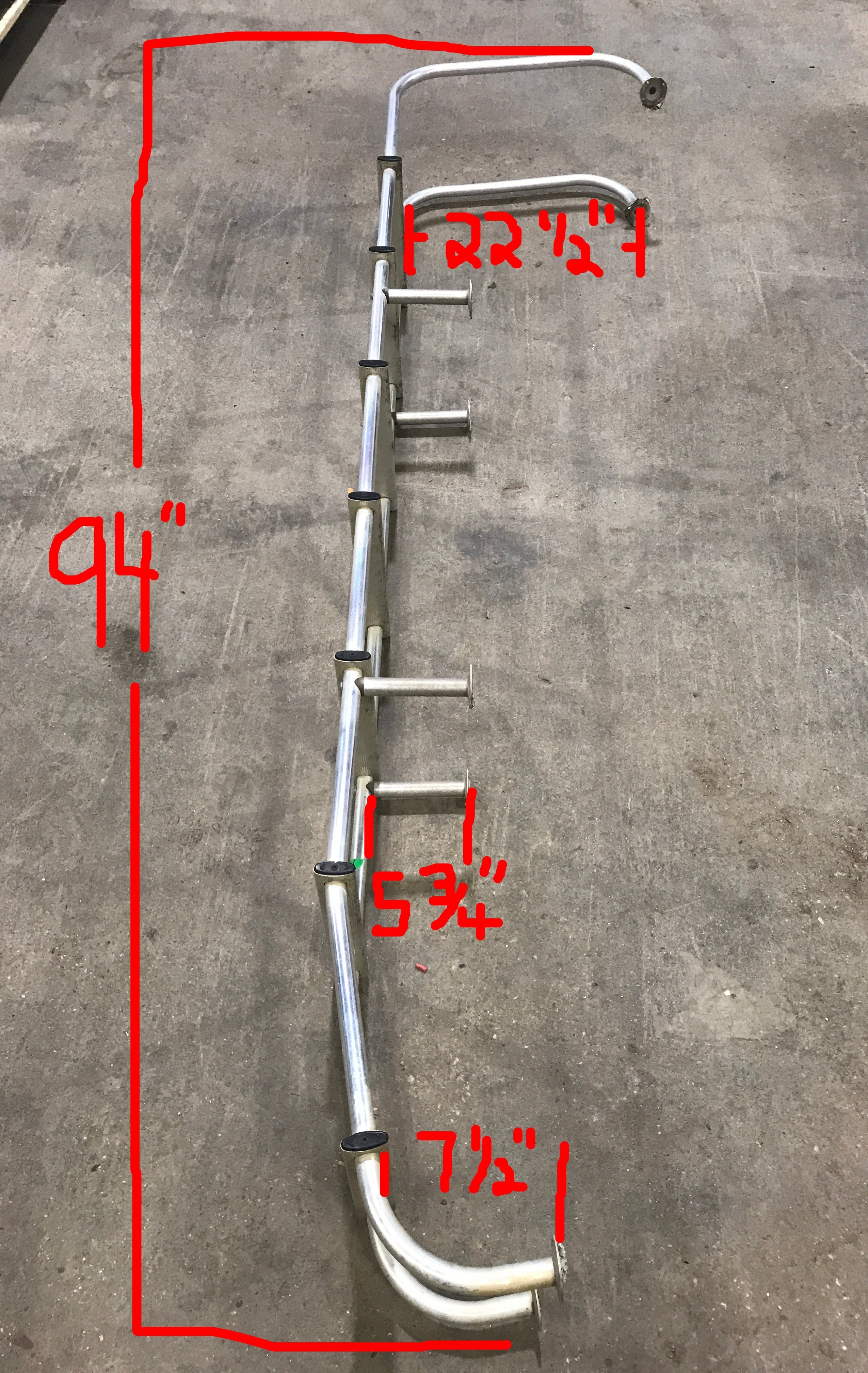 Used RV Exterior Ladder - Aluminum - 94" H x 13 1/4" W
