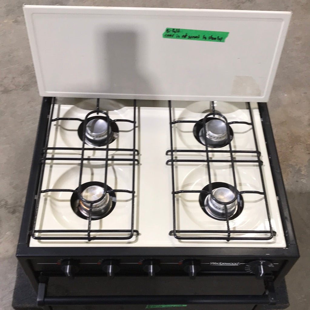 Used Atwood / Wedgewood Range Stove 4-burner 17 1/4" H - R1745G - Young Farts RV Parts