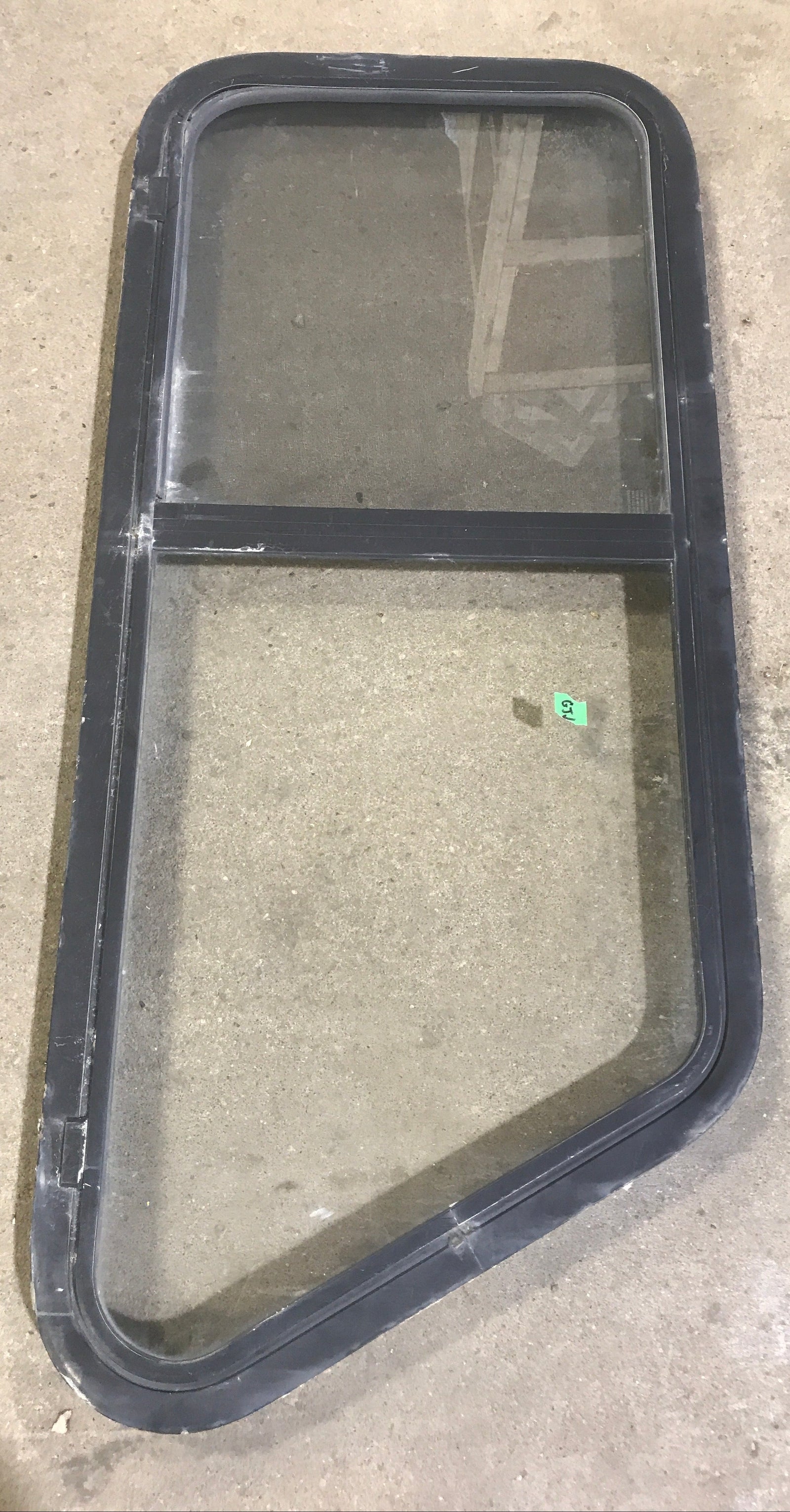 Used Slanted Black Radius Opening Window : 41 3/4