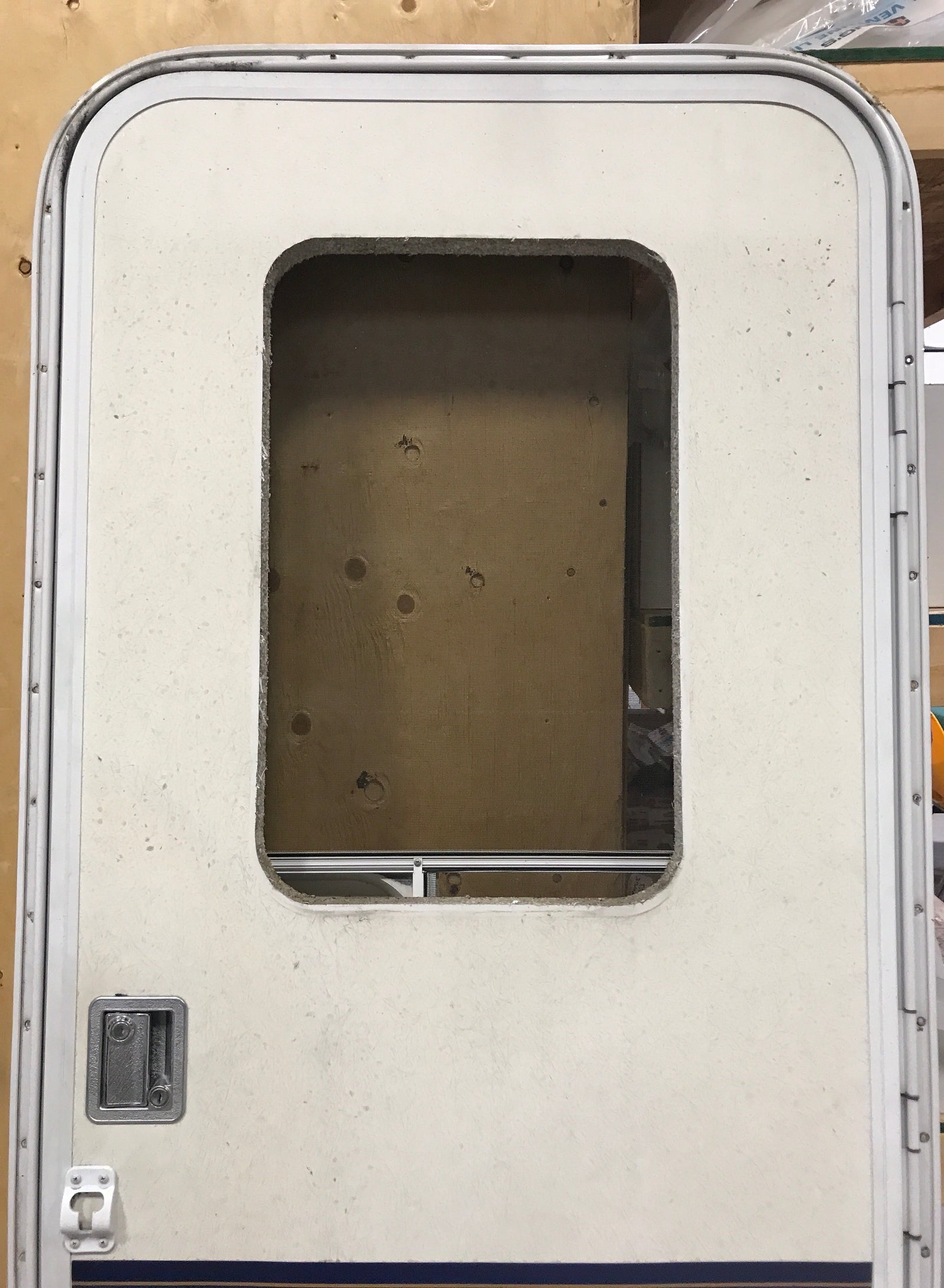 Used RV Radius Corner Entry Door 29 1/2